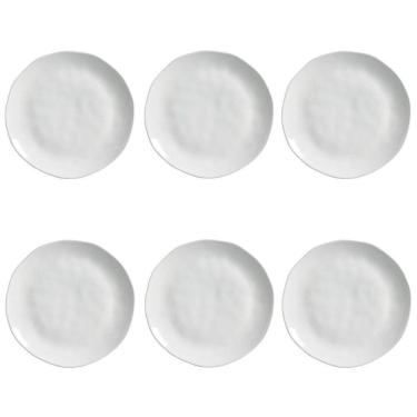 Imagem de Conjunto De Pratos Rasos 06 Peças Orgânico New White Porto Brasil