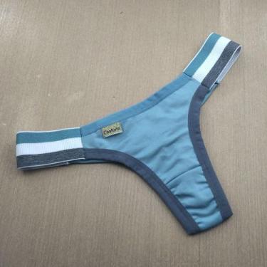 Imagem de Tanga Ana Fio Duplo Cor:Viés Chumbo/SanremoTamanho:M - Attirance, Viés