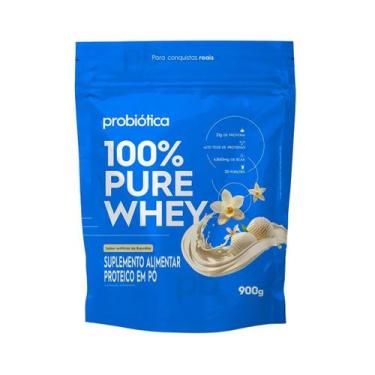 Imagem de 100 Pure Whey 900g Refil Probiótica, Baunilha