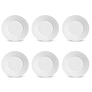 Imagem de Conjunto De Pratos De Sobremesa 06 Peças Roma Branco Porto Brasil