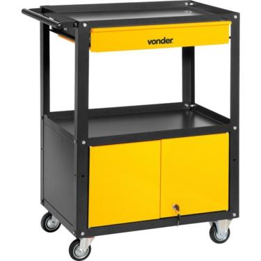 Imagem de Carrinho Para Ferramentas Vonder 730x425x850mm Com 1 Gaveta E Portas