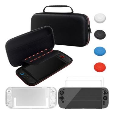 Imagem de Kit Compátivel Com Nintendo Switch 2 Case + Acrilico + Película + Grip