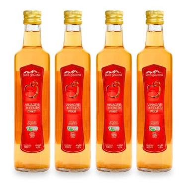 Imagem de Kit 4 Vinagre De Maçã Orgânico Acidez 4,2 Serra Gaúcha 500 ml