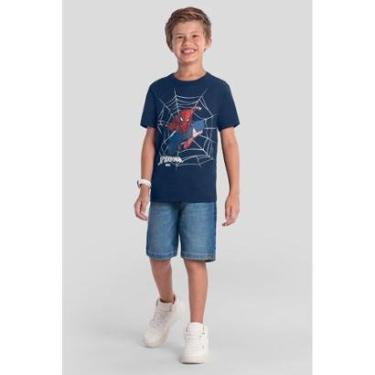 Imagem de Camiseta Metalizada Infantil Menino Do Homem-Aranha Brandili-Masculino