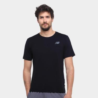 Imagem de Camiseta New Balance Active Masculina, Preto, G