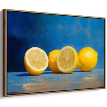 Imagem de Quadro decorativo Limões Pintura - Mioquadros, 120x80 cm, Tabaco