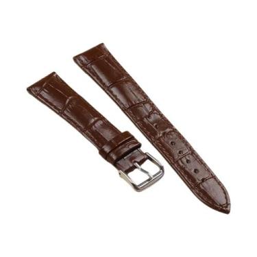 Imagem de Pulseira De Relógio De Couro Com Padrão De Crocodilo Unissex, Pulseira