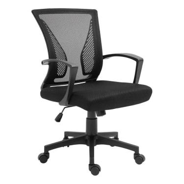 Imagem de Cadeira Escritorio Tela Mesh Preta Giratoria - Office Preta