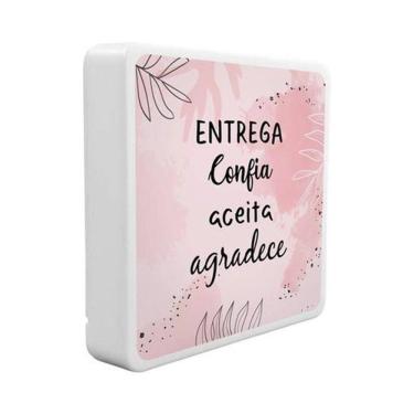 Imagem de Luminária Box Slim Confia Aceita E Agradece Usb