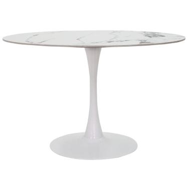 Imagem de Mesa Saarinen Tulipa Jantar Oval 120x80cm Tampo Marmorizado