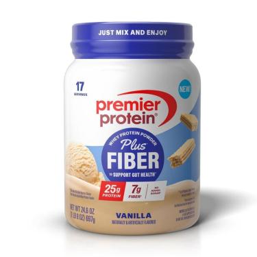 Imagem de Proteína em pó Premier Protein Plus Fiber 25g de baunilha 17 porções-Unissex