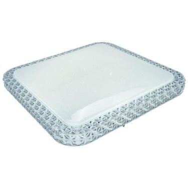 Imagem de Plafon Quadrado Modaza Lumiere com 3 Temperatura 44 cm, Branco