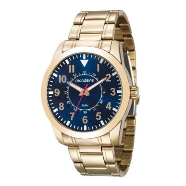 Imagem de Relógio Masculino Mondaine 99138GPMVDE2 46mm Aço Dourado-Masculino