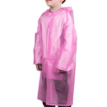 Imagem de Capa de Chuva Rosa Infantil Com Bolso - Yamacapas - Yama Capas, P