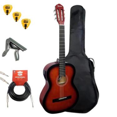 Imagem de KIT VIOLÃO ELETROACÚSTICO AÇO GIANNINI S-14 START C/CAPA CAPOTRASTE + 