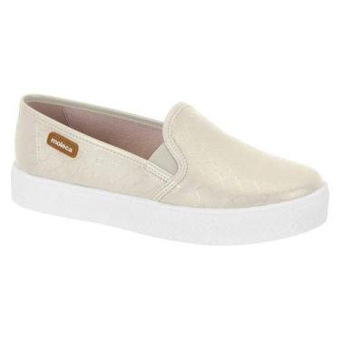 Imagem de Tenis Feminino Casual Platform slip on Moleca Original 5712304 -, Bran
