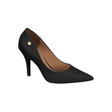 Imagem de Sapato Scarpin Feminino Vizzano Salto Alto Fino Social Cor:PretoTamanh
