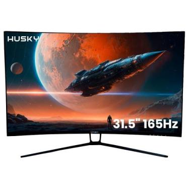 Imagem de Monitor Gamer Husky Hailstorm 31.5' LED, Curvo, 165 Hz, Full HD, 1ms, 
