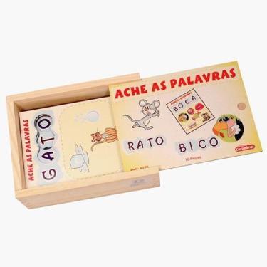 Imagem de Ache as Palavras Brinquedo Educativo de Madeira - CARIMBRÁS