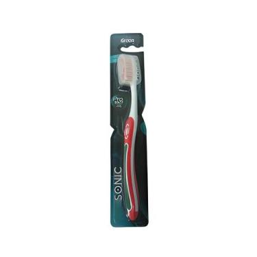 Imagem de Escova Dental Vermelha Adulto Sonic Média Green - GREEN Dental