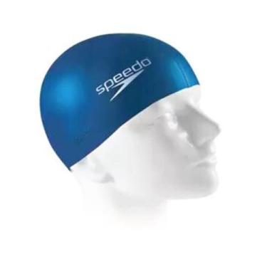 Imagem de Touca De Natação Speedo Flat Cap Silicone Lisa Azul, Royal, UN