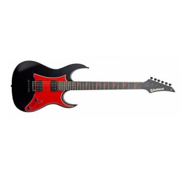 Imagem de Guitarra waldman super strato wig131x bks black satin