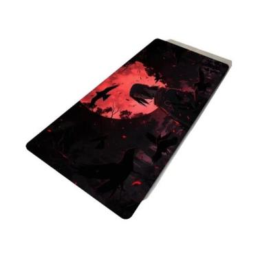 Imagem de Mouse Pad Gamer XXL Preto Uchiha Itachi Madara Naruto Uzumaki, Tapete 