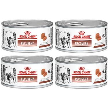 Imagem de Royal Canin Recovery Lata 195g Kit 4  Suporte Nutricional Cães e Gatos