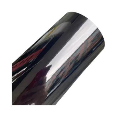 Imagem de Vinil Adesivo Cromado Preto Efeito Espelho Com Tecnologia Air Release 