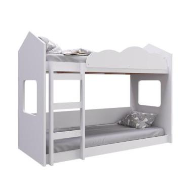 Beliche Infantil Montessoriana Com Cama de Casal Fazenda - Branco