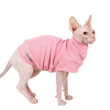Imagem de Dociote Roupas de cachorro para cães pequenos, suéteres de lã para filhotes - roupas para meninas, cães, suéter de inverno, pijamas para cães pequenos (pequeno, rosa)