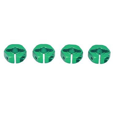 Imagem de Acoplador de cubo sextavado de roda de 4 peças, peças de substituição ecológicas adaptadores de cubo hexagonal de roda tamanho preciso para carro de 1/10 RC (verde)