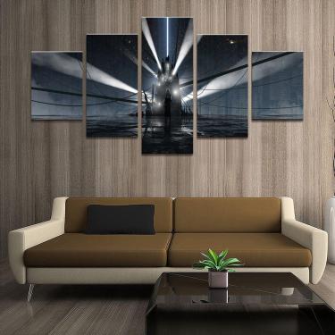 Imagem de Quadro Decorativos Jogos Walpaper com 5 peças 130x65 m7