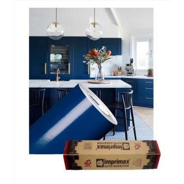 Imagem de Adesivo para envelopamento de móveis Azul Noturno 2m x 50cm