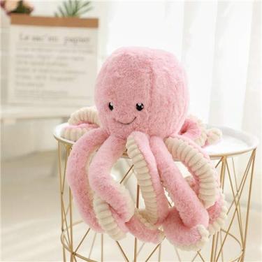 Imagem de Venda imperdível 40-80 cm Adorável Simulação Polvo Pingente Pelúcia Brinquedo de pelúcia Animal macio Acessórios para casa Boneca fofa Presentes para crianças (Color : Pink, Height : 40cm)