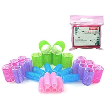 Imagem de (Nylon Sticky, 5 Sizes) - Hair Rollers Self Grip Holding Rollers Hairdressing Curlers Hair Design Sticky Cling Style For DIY Or Hair Salon By Kamay's (Gripping Sticky Rollers 30PCS 5 Size Large Medium Small Premium Set)