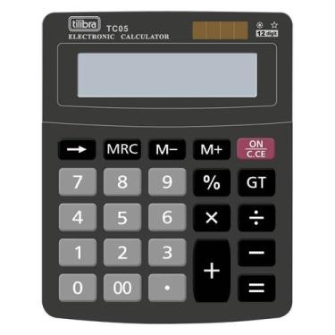 Imagem de Calculadora De Mesa 12 Dígitos Pequena Tc05 Preta - Tilibra