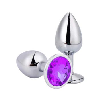 Imagem de Plug Anal Aço Inoxidável tamanho P (Roxo)