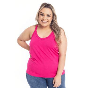 Imagem de Regata Plus Size Camisa Blusa Alcinha Atacado Feminina Verão - Vtm