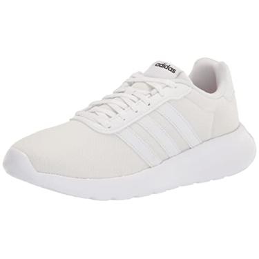 Imagem de adidas Tênis de corrida feminino Lite Racer 3.0, Branco/Cinza, 11