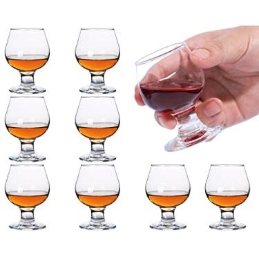 Imagem de Glsairy Conjunto de 8 lindos copos de shot para conhaque mini tiro de vidro, 60 ml