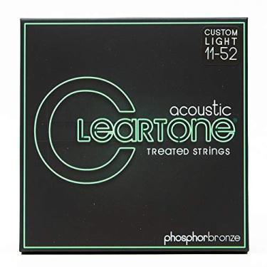 Imagem de Cleartone Cordas de guitarra acústica revestidas com medidor de luz personalizada, 11-52