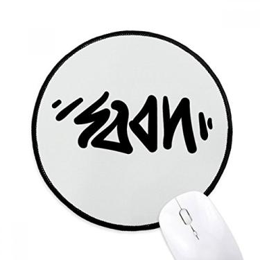 Imagem de Mousepad com citação divertida e escrita à mão, redondo, preto, borda costurada, antiderrapante, jogo