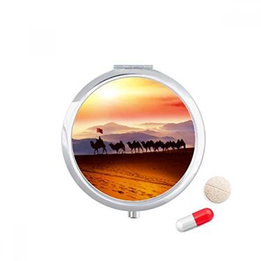 Imagem de Flag Journey Porta-comprimidos de seda, camelo, deserto, bolso para remédios