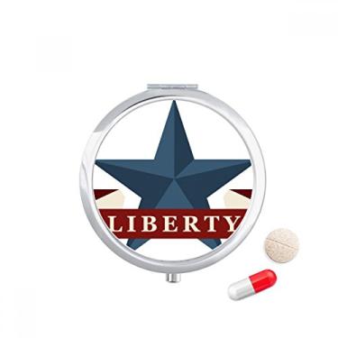 Imagem de Pentagrama Liberty Slogan America Country City Caixa de armazenamento de remédios