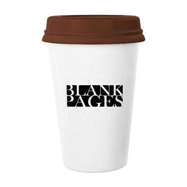 Imagem de Caneca de vidro de cerâmica com personagens elegantes em branco para copos de café