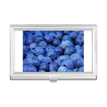 Imagem de Porta-cartões de visita com imagem de frutas tropicais Fresh Blueberry