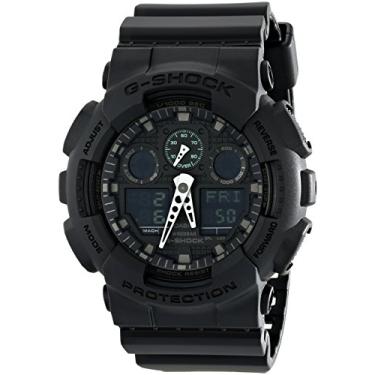 Imagem de Casio G-Shock – Pulso Ana-Digi de 3 olhos preto militar GA100MB-1A, Multi, One Size, GA100 MB