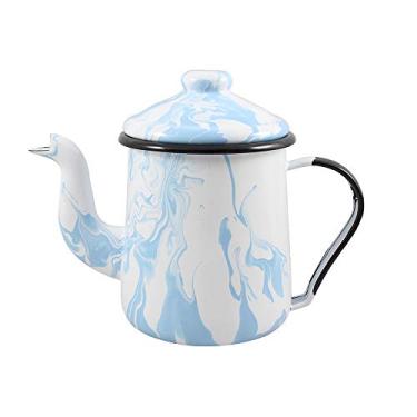 Imagem de Cafeteira Tradicional 12 Esmaltada Marmorizada Azul Claro - 1100 ml - Ewel