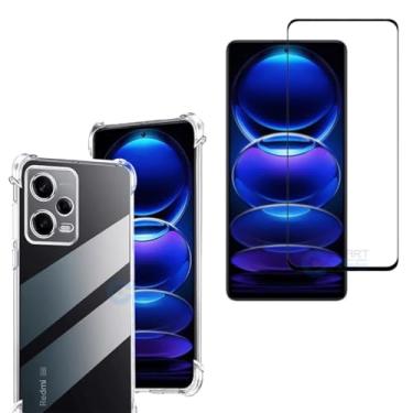 Imagem de Kit Capa Anti Impacto e Película De Vidro 3D 9D Para Redmi Note 12 Pro 5G (Não serve no Note 12 Pro 4G)